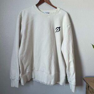 Peloton Mens French Terry Crewneck Sweatshirt Cream XL
